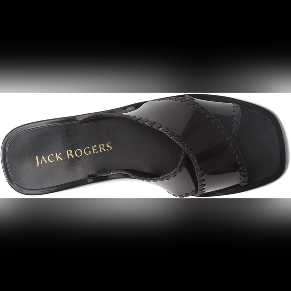 Jack Rogers Women's Sloane Crisscross Black Jelly Flat Sandals Size 8 - Picture 4 of 8